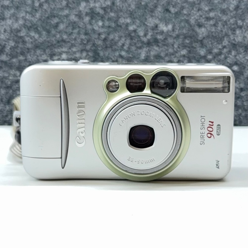 Canon Sure Shot 90u Date 35mm Film Camera 38-90mm Zoom Lens Silver with Case - Picture 4 of 9